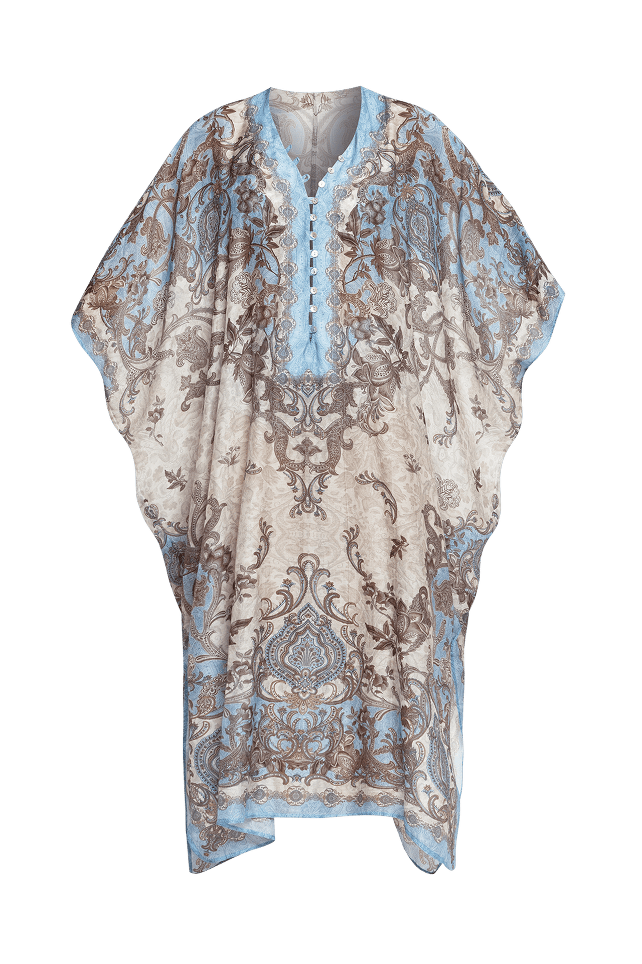 SILK COTTON CAFTAN - PAISLEY SKY JIORO КАФТАН ОТ ПАМУК КОПРИНА - PAISLEY SKY JIORO