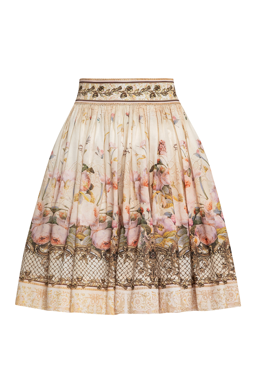 COTTON VOILE SKIRT - BAROQUE FLOWERS