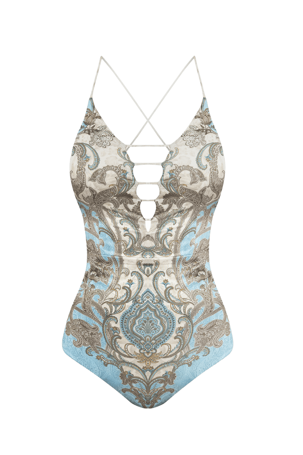 MAILLOT DE BAIN UNE PIÈCE COL EN V - PAISLEY SKY