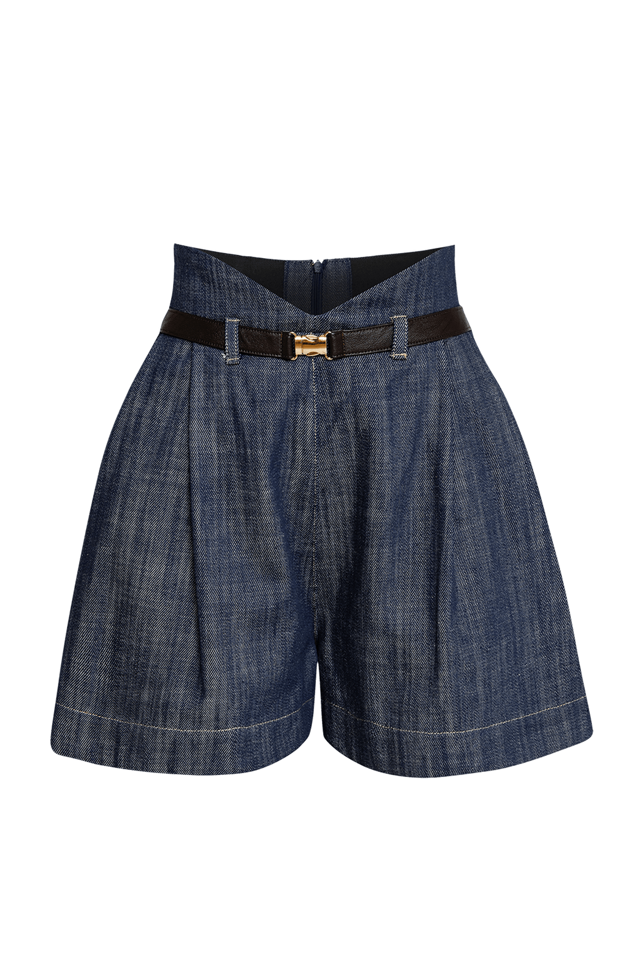 DENIM BERMUDA WITH HIGH WAIST - ESSENTIALS
