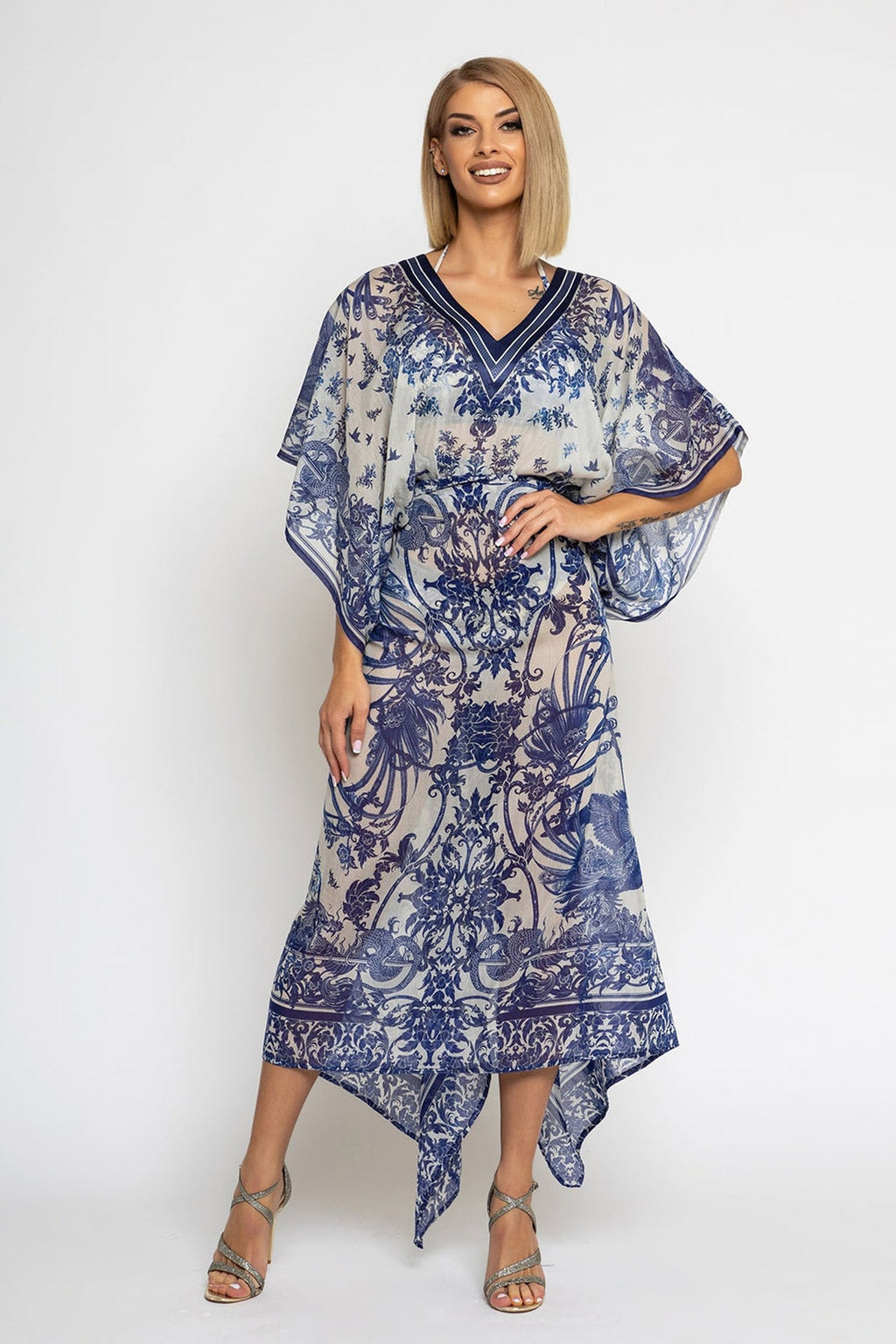 SILK COTTON TUNIC - ASIA SKY - Fashion Roots