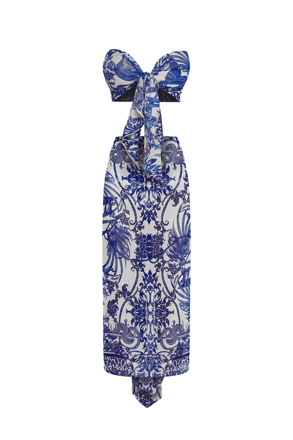 COTTON SILK PAREO AND SCARF SET - ASIA SKY JIORO СЕТ ПАРЕО И ШАЛ ОТ ПАМУК КОПРИНА - ASIA SKY JIORO