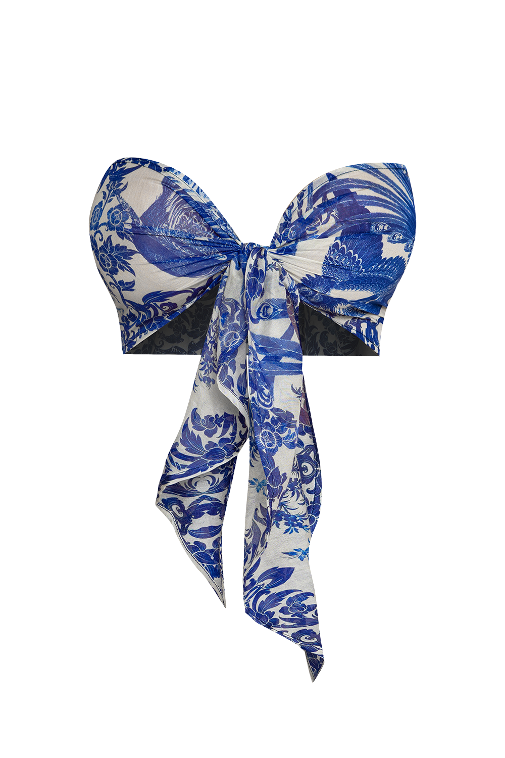 COTTON SILK PAREO AND SCARF SET - ASIA SKY