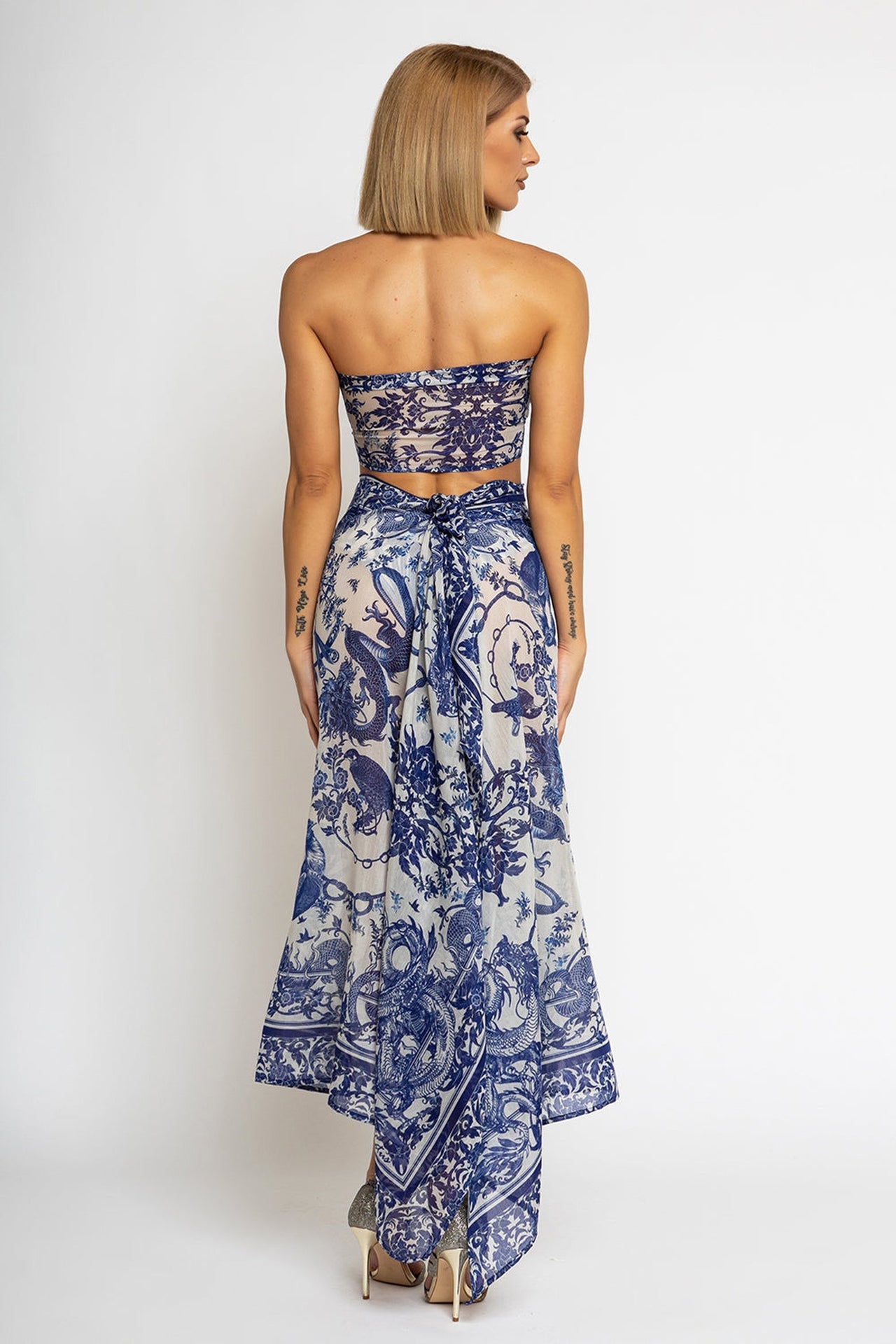 COTTON SILK PAREO AND SCARF SET - ASIA SKY JIORO СЕТ ПАРЕО И ШАЛ ОТ ПАМУК КОПРИНА - ASIA SKY JIORO