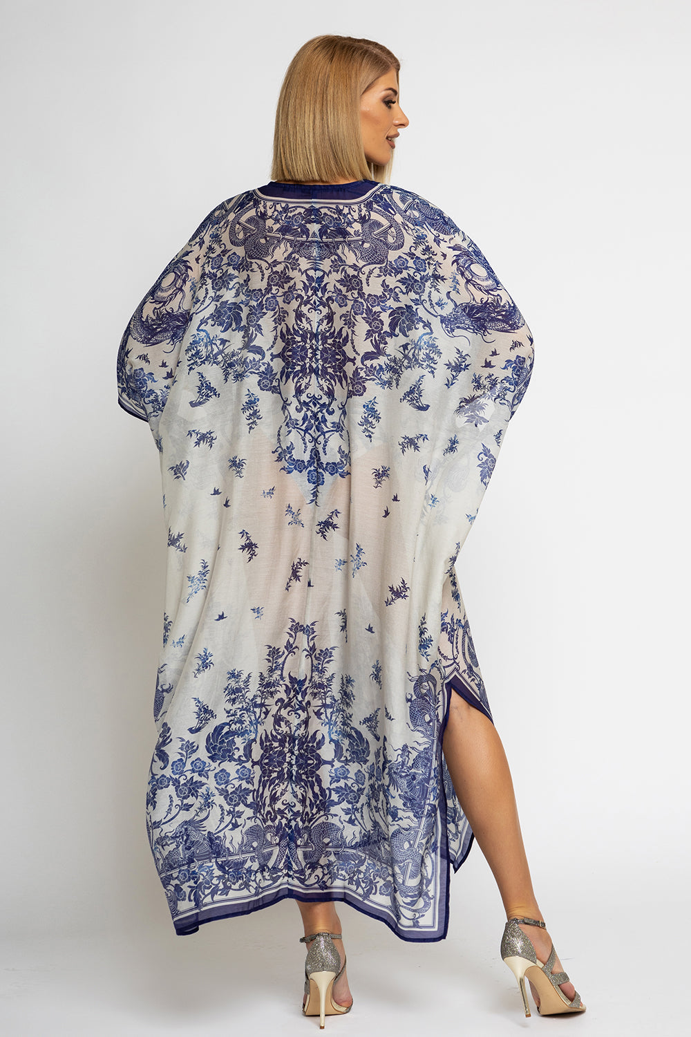 CHIFFON CAFTAN DRESS - ASIA SKY