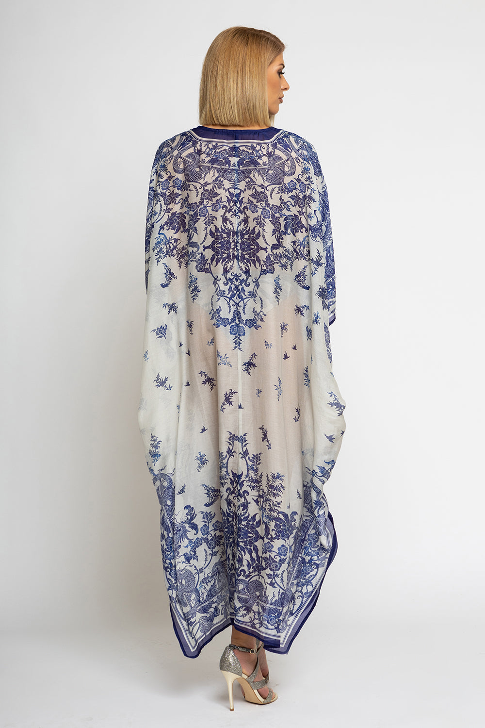 CHIFFON CAFTAN DRESS - ASIA SKY