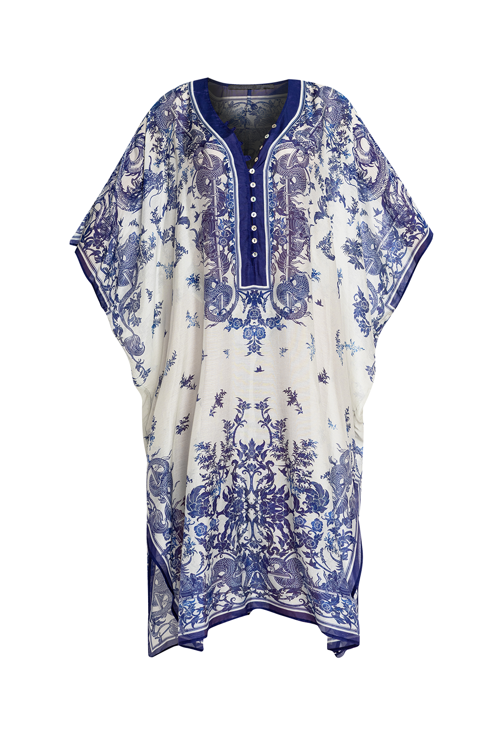 SILK COTTON CAFTAN - ASIA SKY