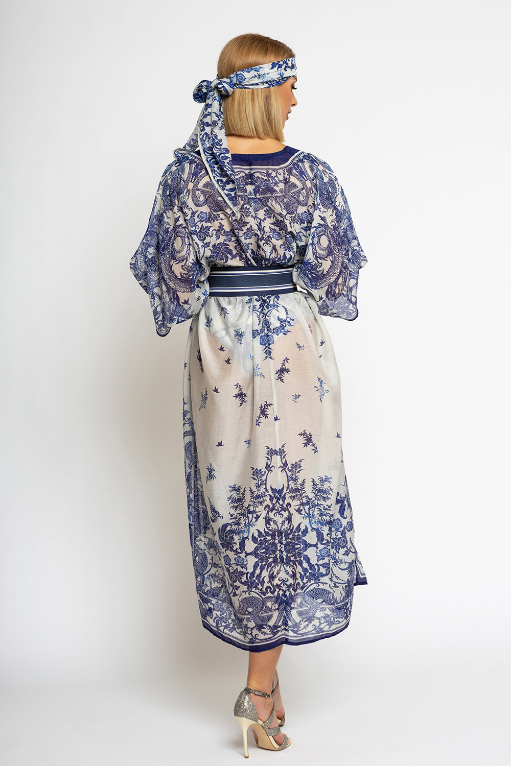SILK COTTON CAFTAN - ASIA SKY