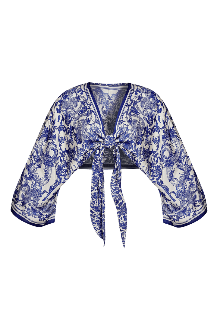 VISCOSE CROP KIMONO - ASIA SKY JIORO КРОП КИМОНО ОТ ВИСКОЗА - ASIA SKY JIORO