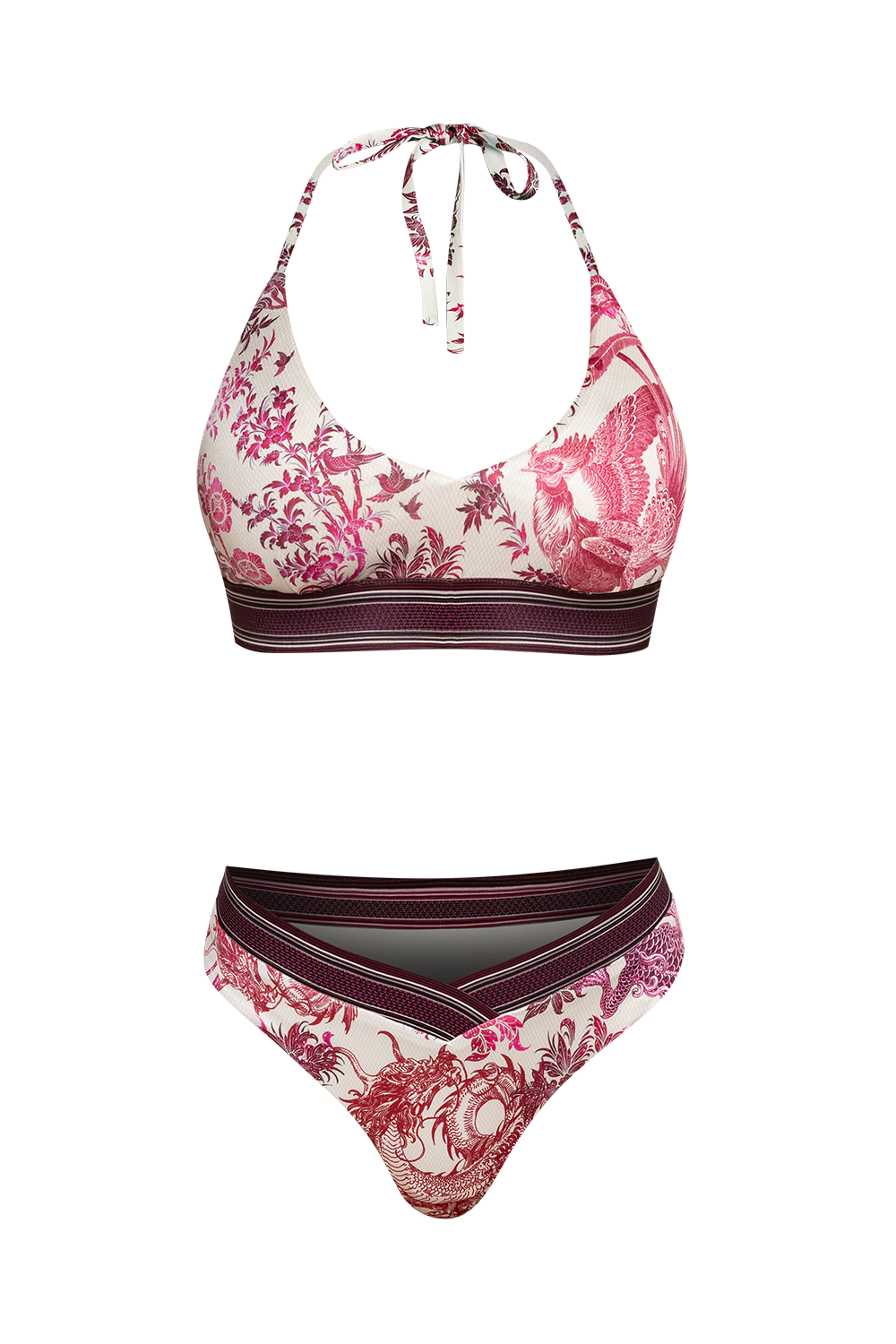 BUSTY SWIMSUIT TOP - ASIA BORDEAUX
