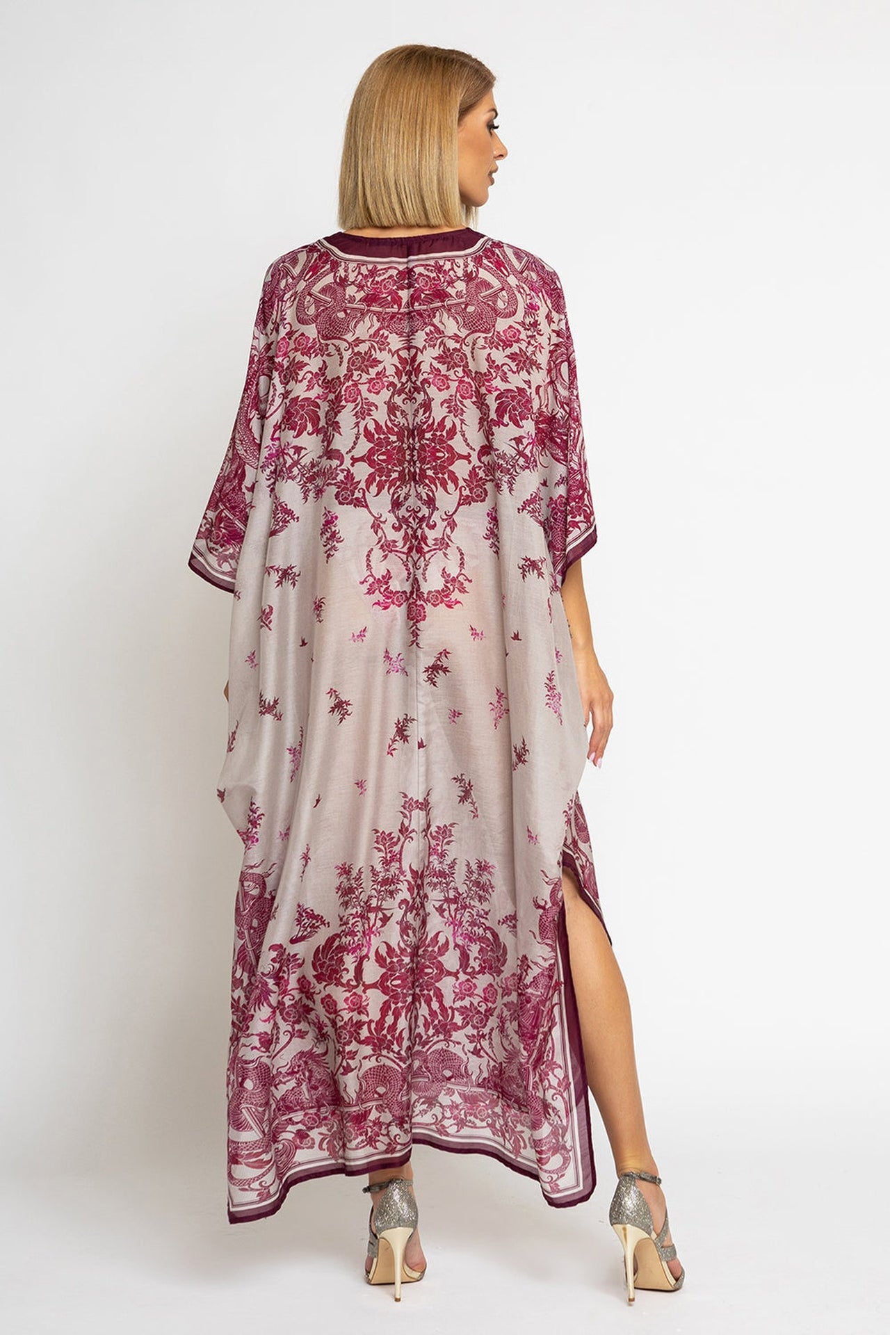 CAFTAN EN SOIE ET COTON - ASIE BORDEAUX
