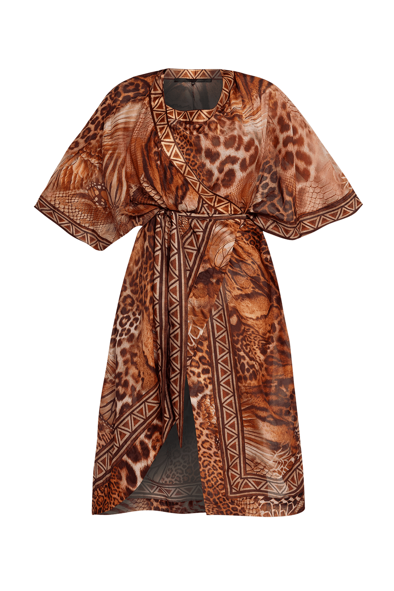 SILK COTTON KIMONO - LEO SAND - Fashion Roots