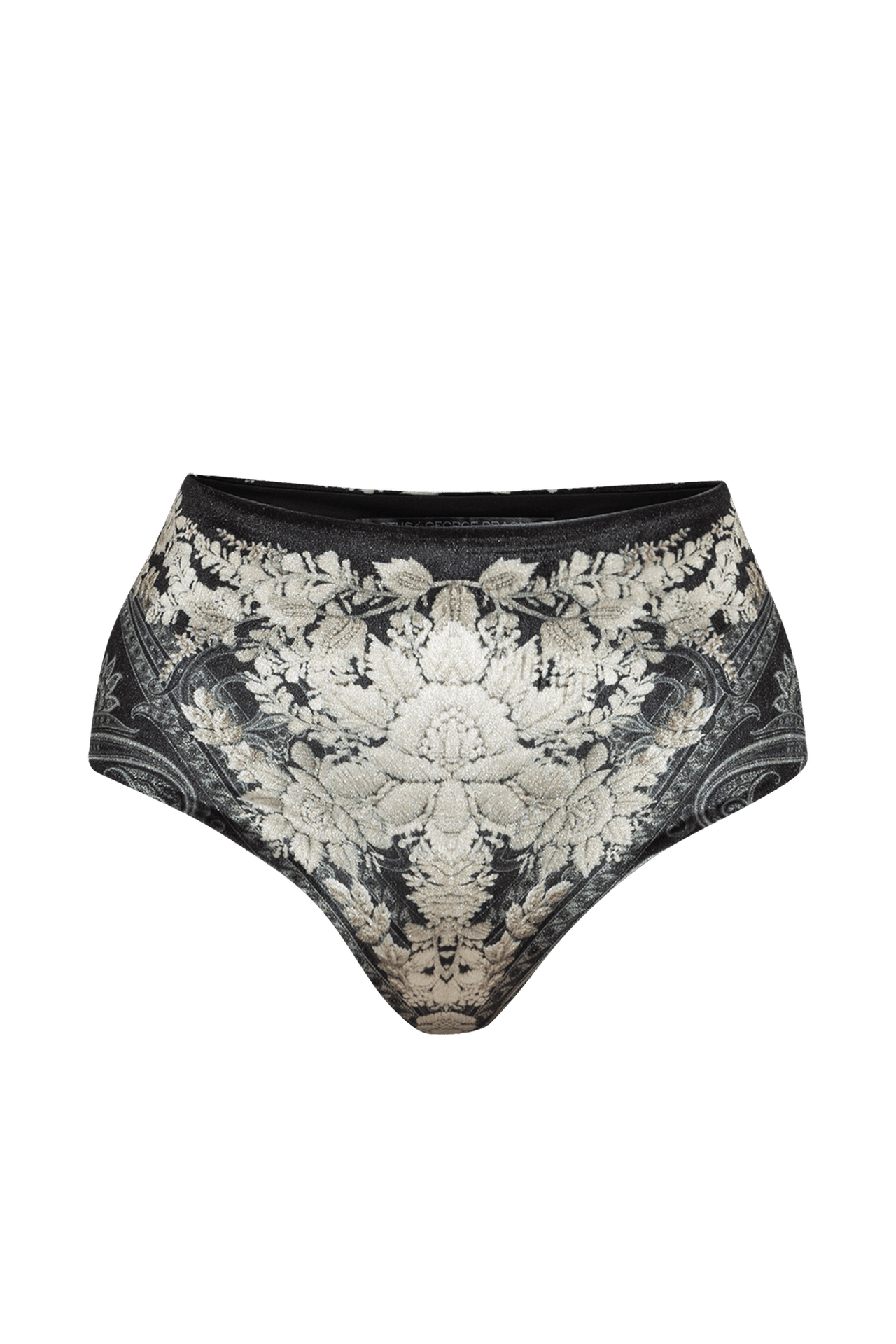 HIGH-WAIST VELVET BIKINI BOTTOM - FROZEN LOTUS JIORO ДОЛНИЩЕ С ВИСОКА ТАЛИЯ ОТ КАДИФЕ - FROZEN LOTUS JIORO