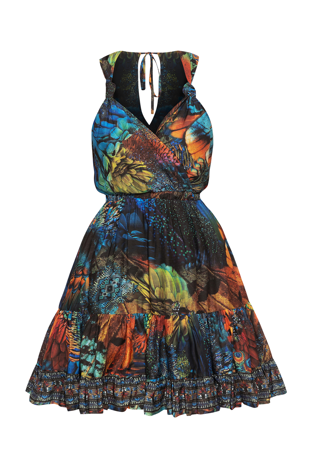 LOOSE VISCOSE AND SILK DRESS - AMAZONIA