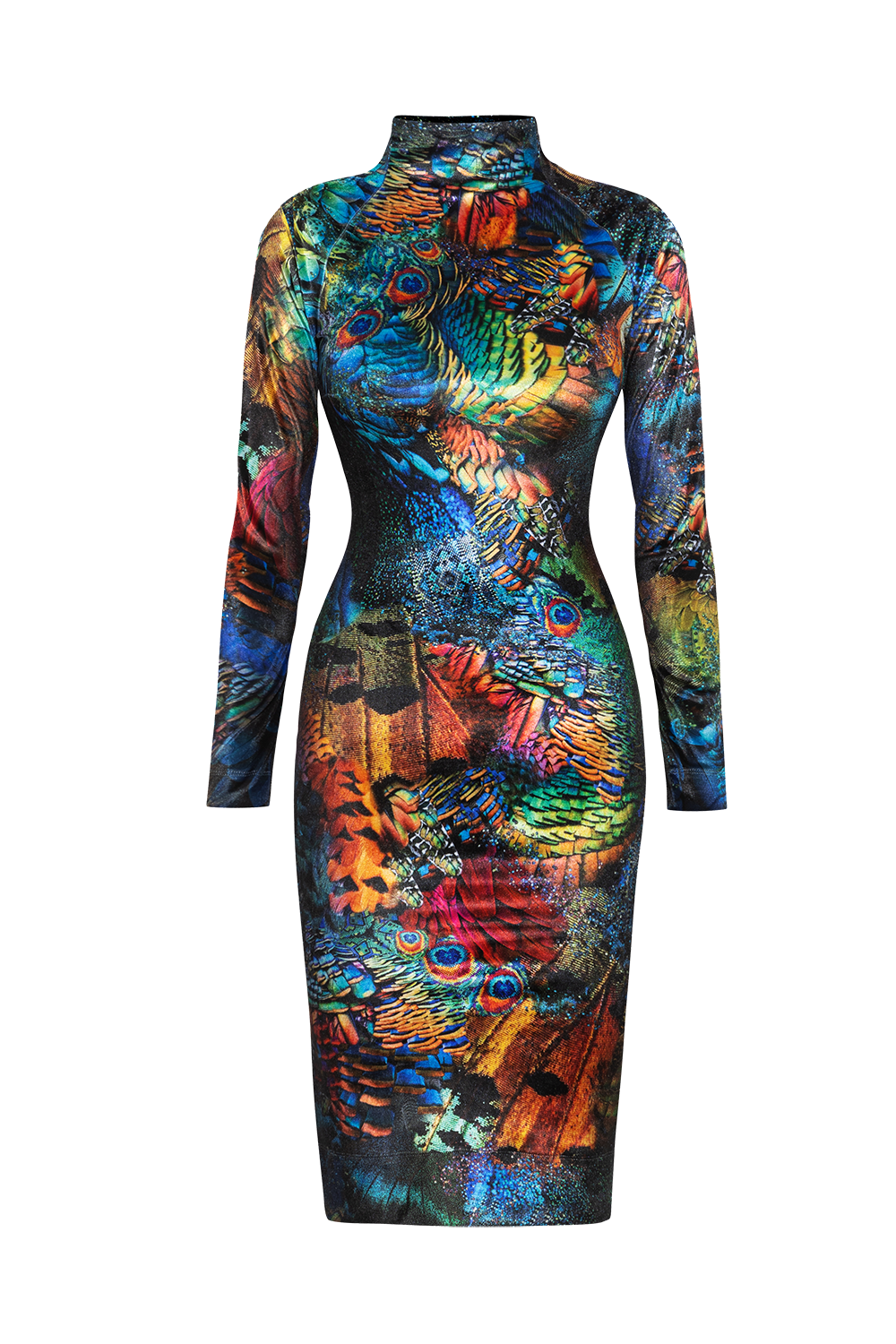 VELVET DRESS - AMAZONIA JIORO ВТАЛЕНА РОКЛЯ ОТ КАДИФЕ - AMAZONIA JIORO