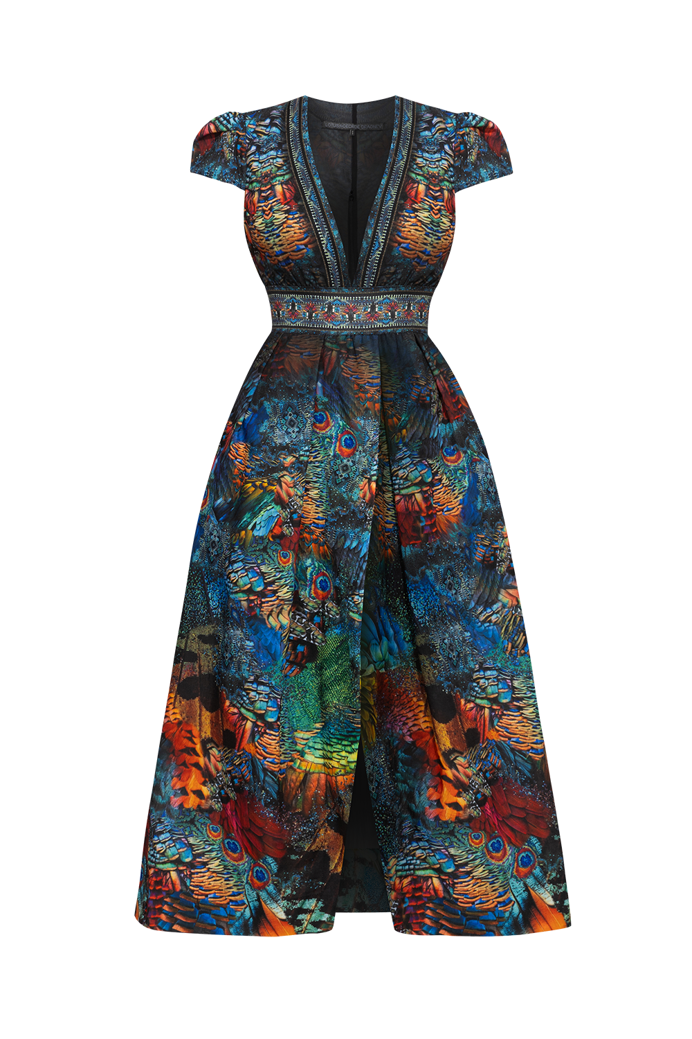 EMPIRE WAIST MAXI DRESS GRACIA LINEN - AMAZONIA