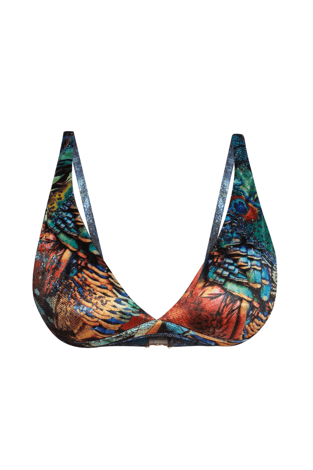TRIANGLE TOP IN VELVET - AMAZONIA - Fashion Roots