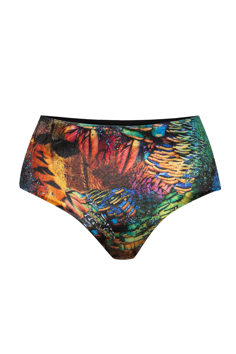 HIGH-WAIST VELVET BIKINI BOTTOM - AMAZONIA