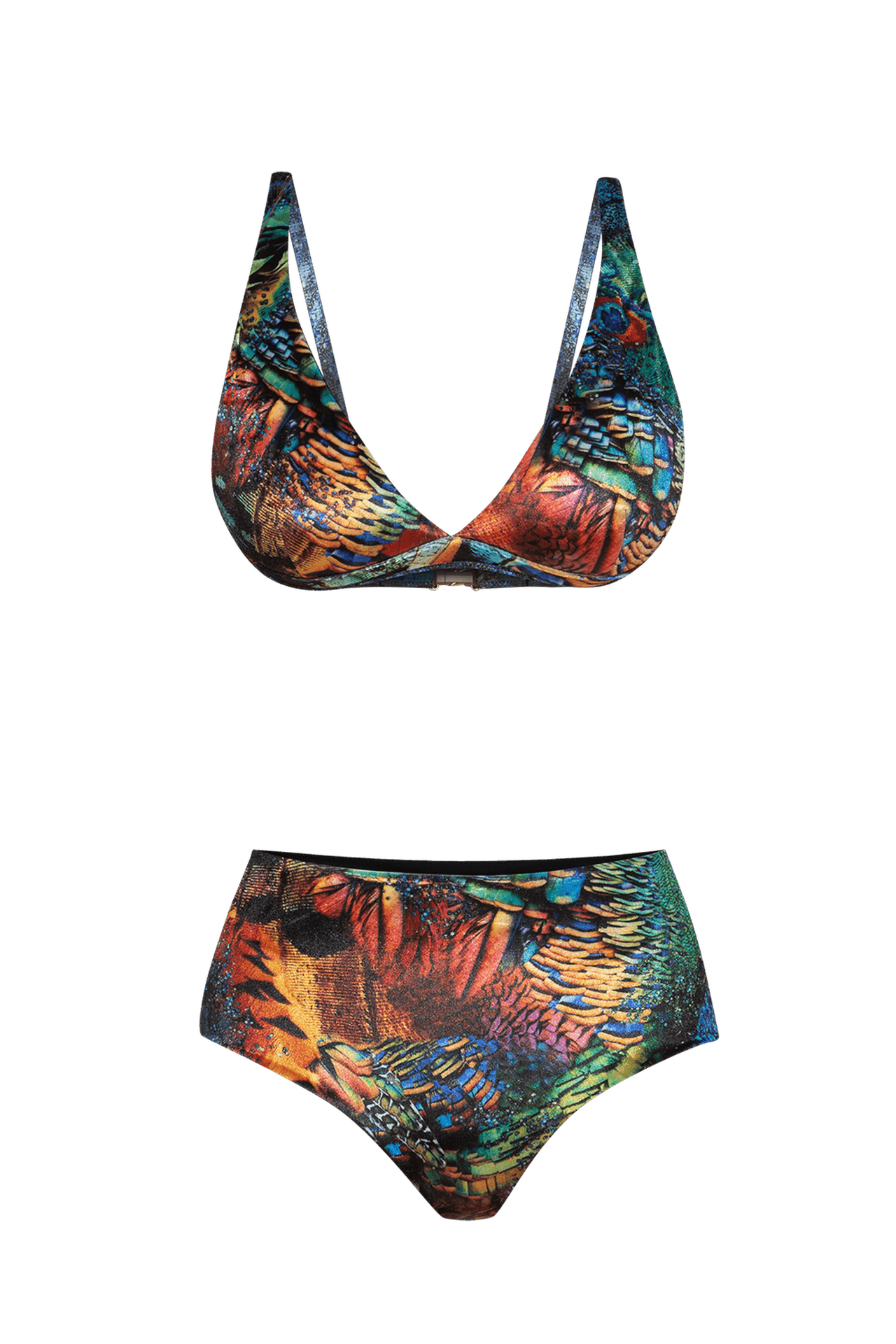 TRIANGLE TOP IN VELVET - AMAZONIA - Fashion Roots