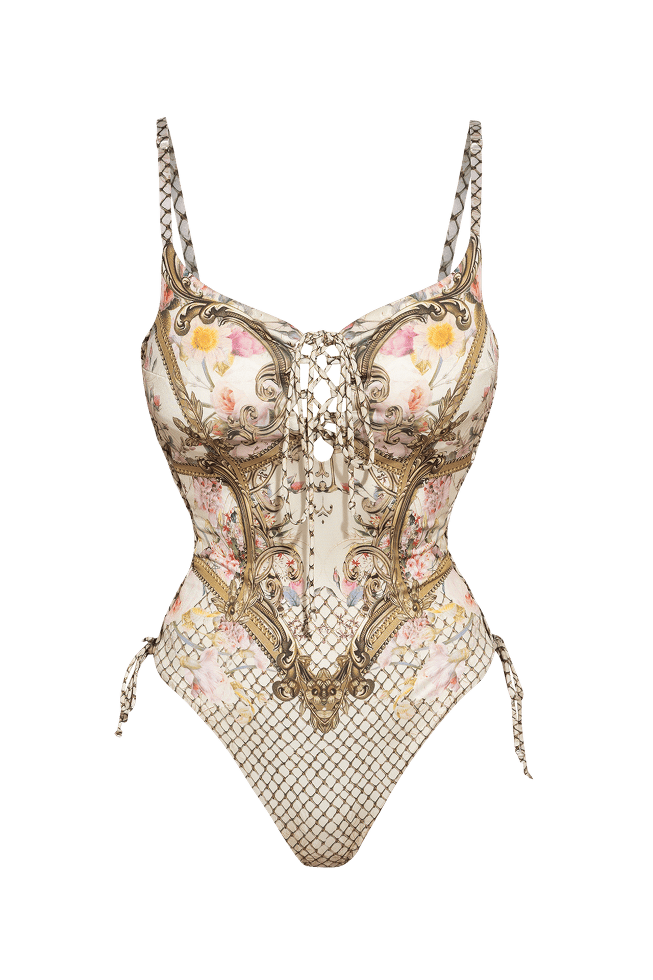 ONE-PIECE SWIMSUIT - BAROQUE FLOWERS - Fashion Roots