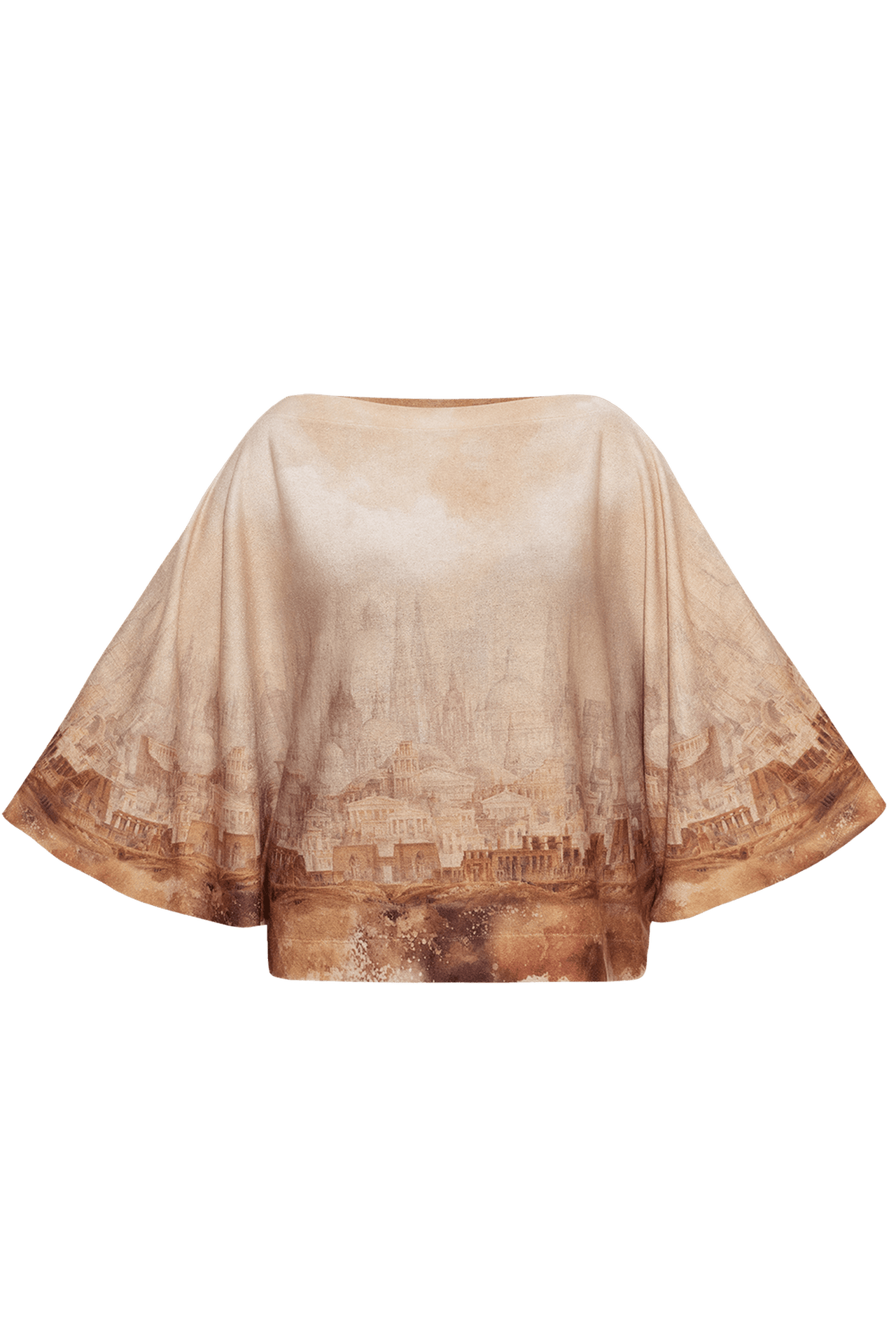 LOOSE TUNIC WITH BATWING SLEEVES - ANCIENT TOWN