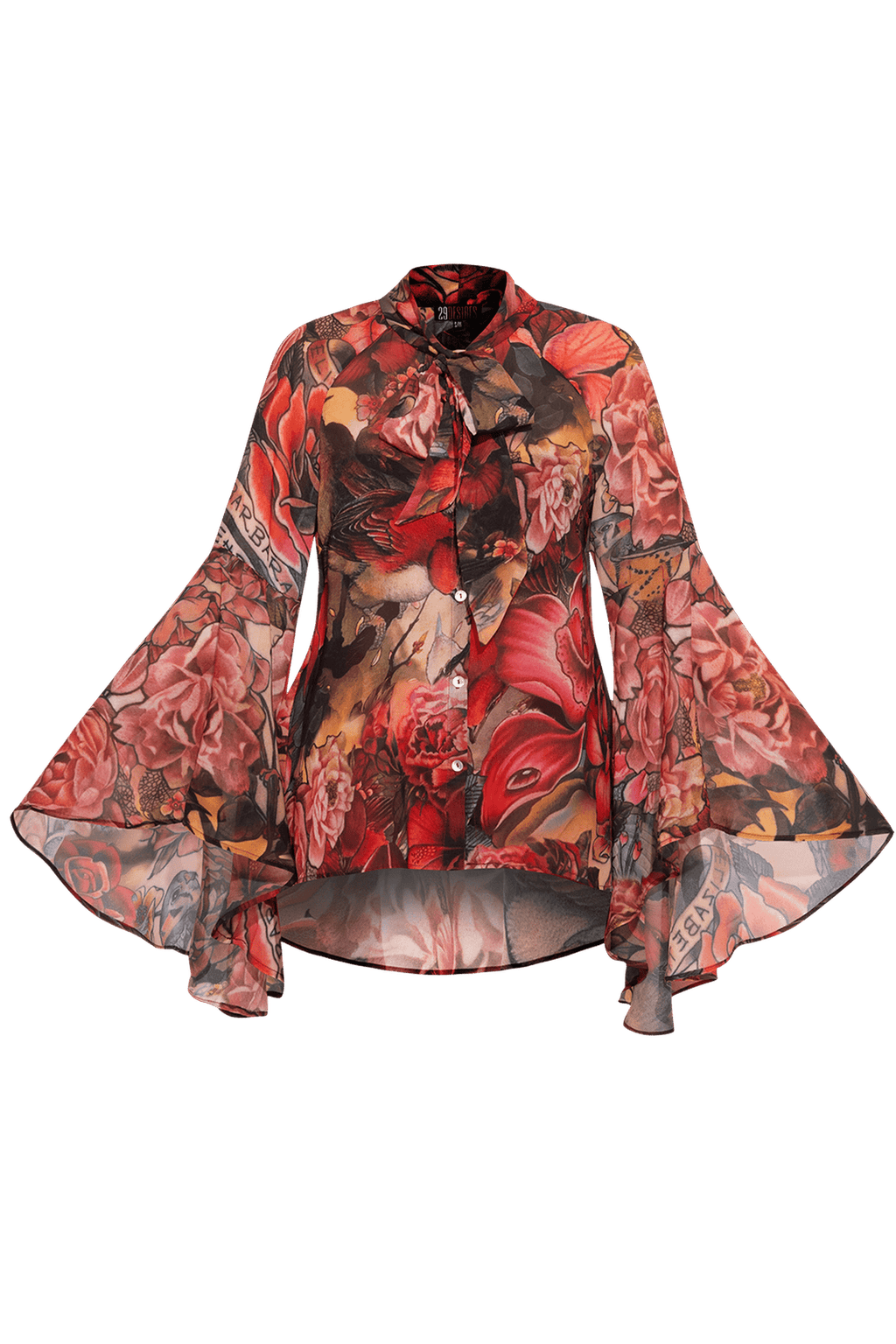 DESIGNER SHIRT WITH FLARED SLEEVES - TATTOO STAR