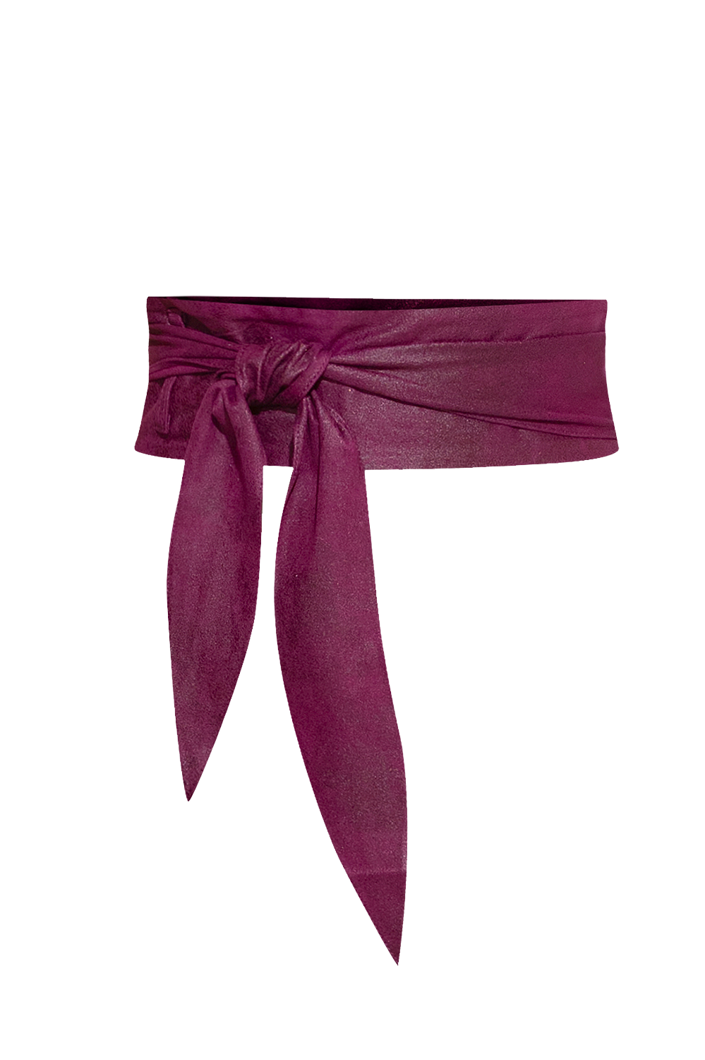 WRAP-STYLE BELT - SUEDE-LIKE IN BURGUNDY - ESSENTIALS
