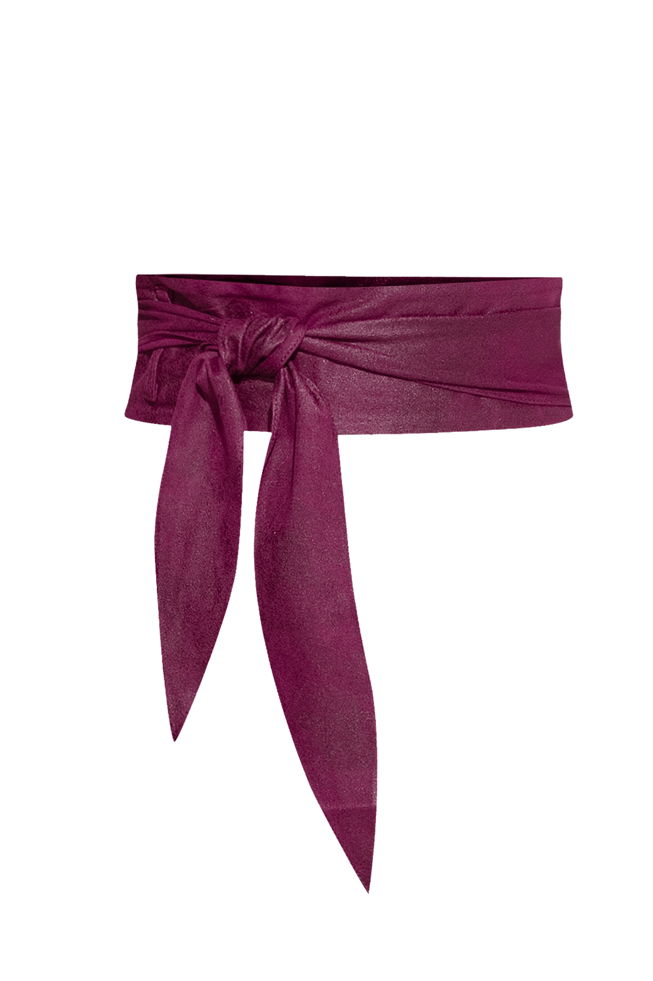 WRAP-STYLE BELT - SUEDE-LIKE IN BURGUNDY - ESSENTIALS JIORO КОЛАН ОТ ВЕЛУР В БОРДО - ESSENTIALS JIORO