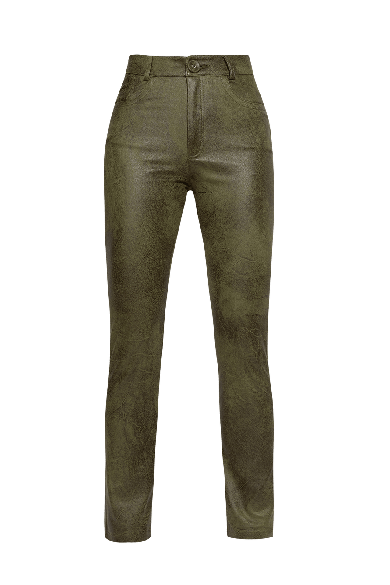 PANTALON SKINNY 5 POCHES VERT OLIVE - ESSENTIALS