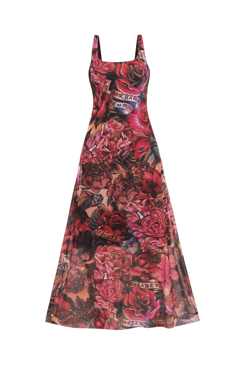 BACKLESS LONG DRESS - TATTOO STAR - Fashion Roots