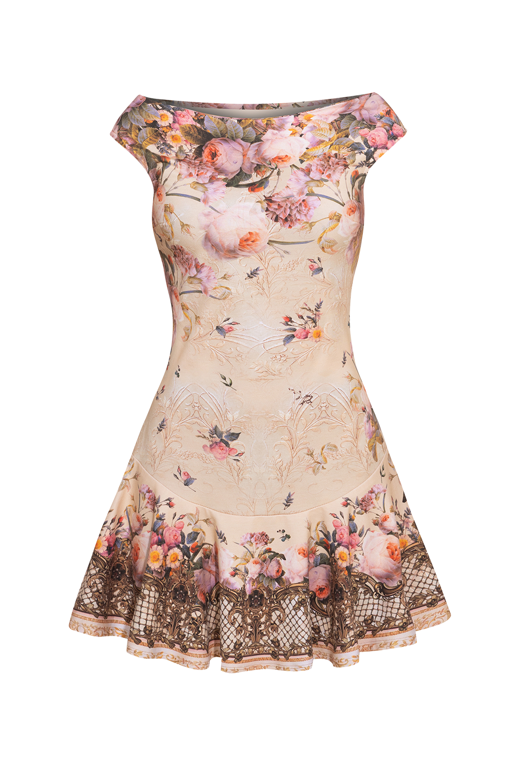 SLEEVELESS COTTON DRESS – BAROQUE FLOWERS