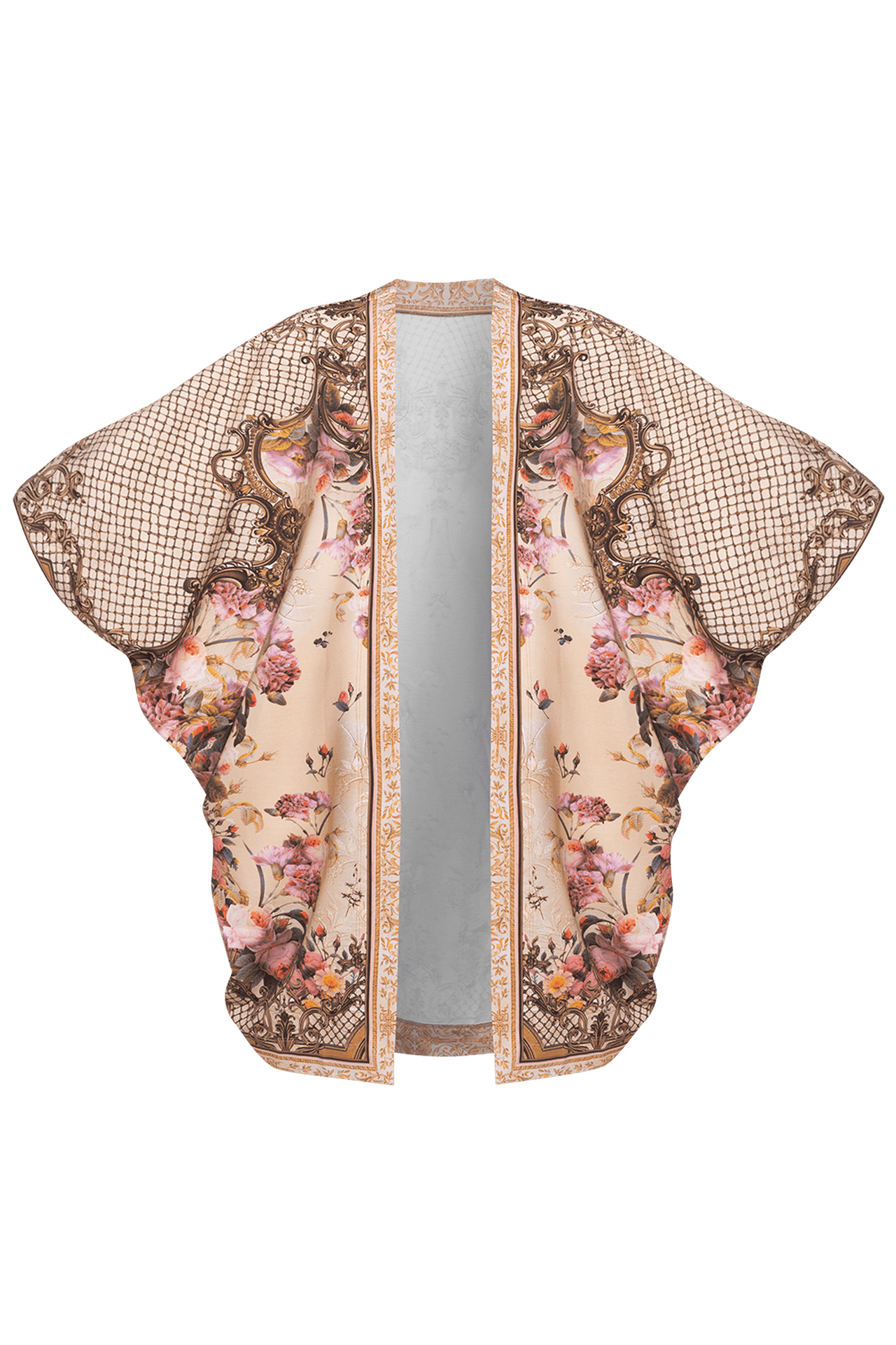 FRENCH TERRY CARDIGAN - BAROQUE FLOWERS - Fashion Roots