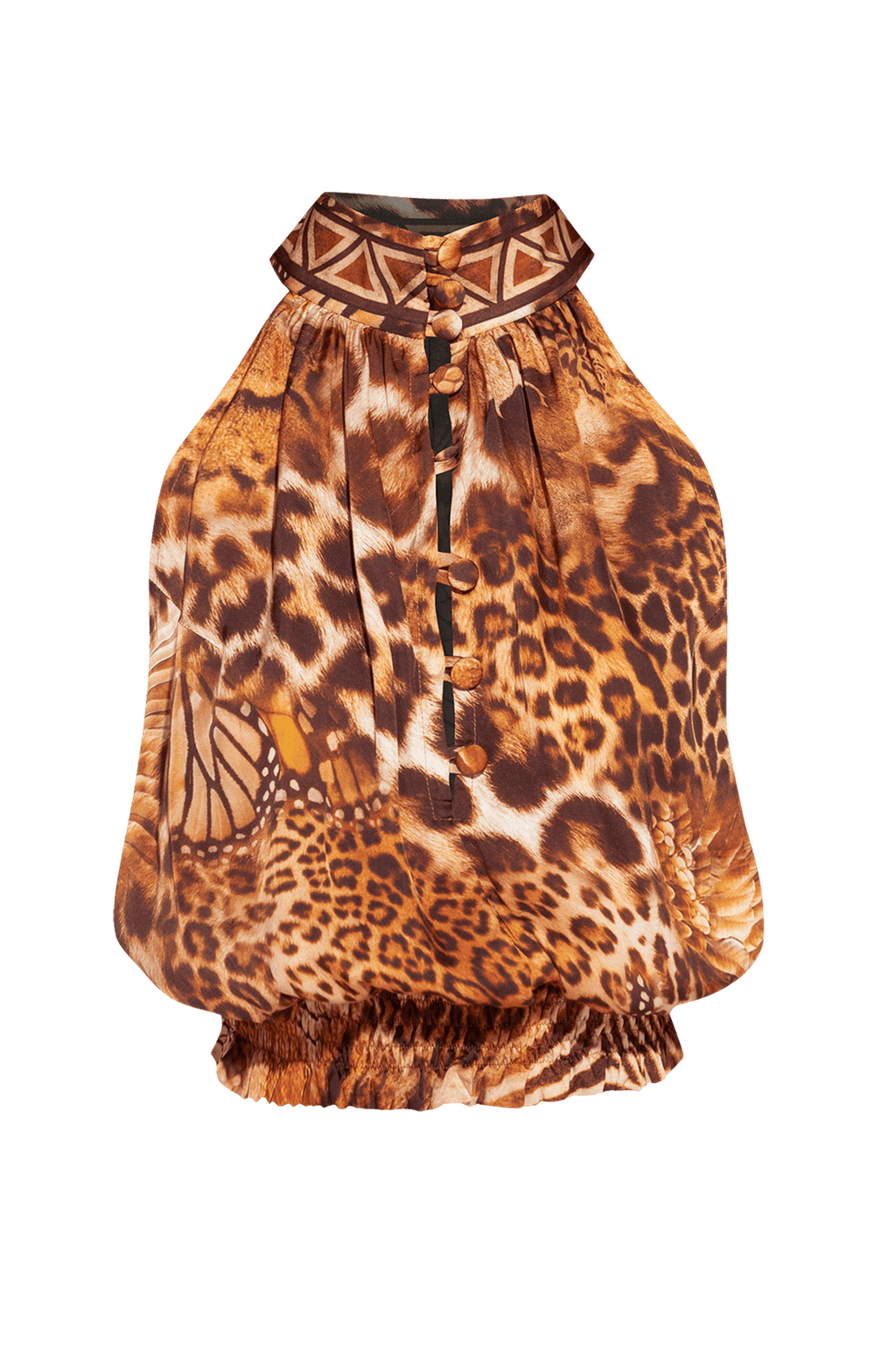 SATIN VISCOSE CROP TOP  - LEO SAND JIORO КРОП ТОП ОТ ЛЪСКАВА ВИСКОЗА - LEO SAND JIORO