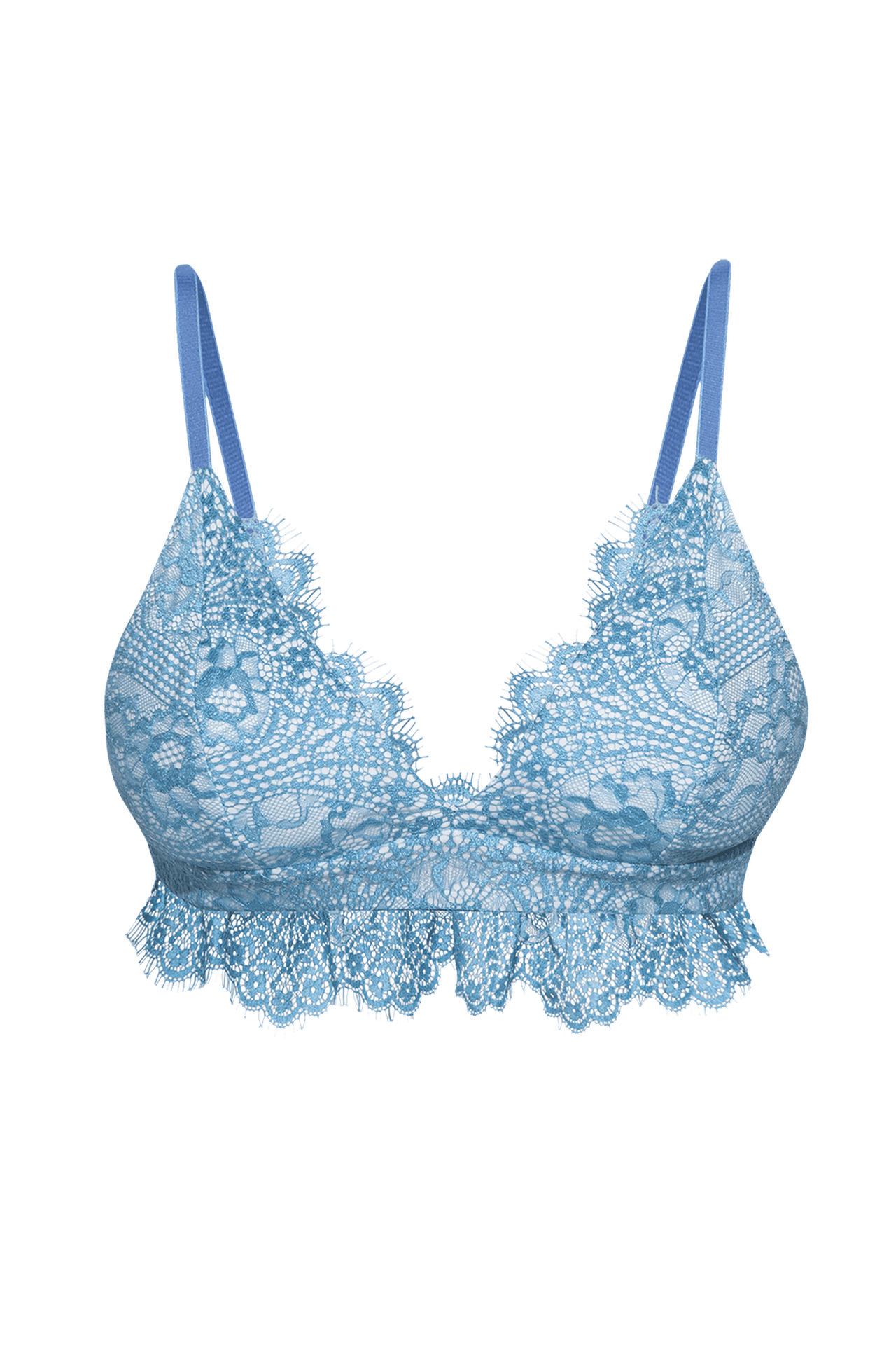 BLUE LACE TOP - ESSENTIALS JIORO ГОРНИЩЕ ОТ СИНЯ ДАНТЕЛА - ESSENTIALS JIORO