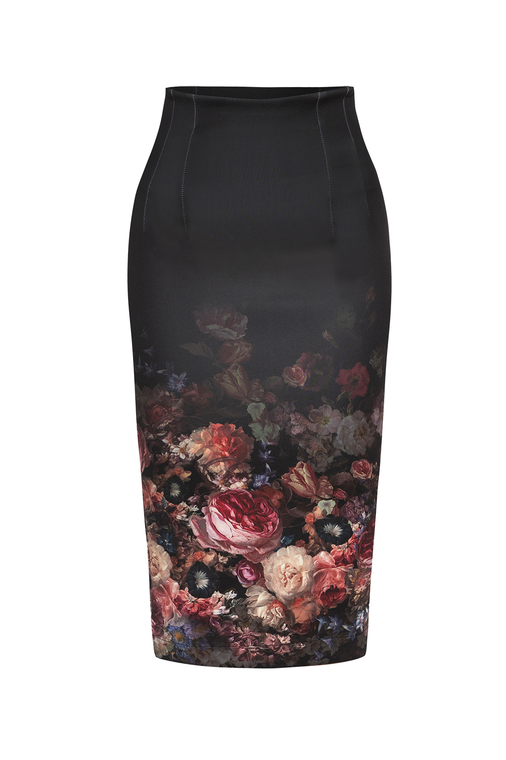 KNEE LEGHT SKIRT - VINTAGE FLOWERS JIORO ПОЛА ДО КОЛЯНОТО С ПРИНТ В ДОЛНАТА ЧАСТ - VINTAGE FLOWERS JIORO