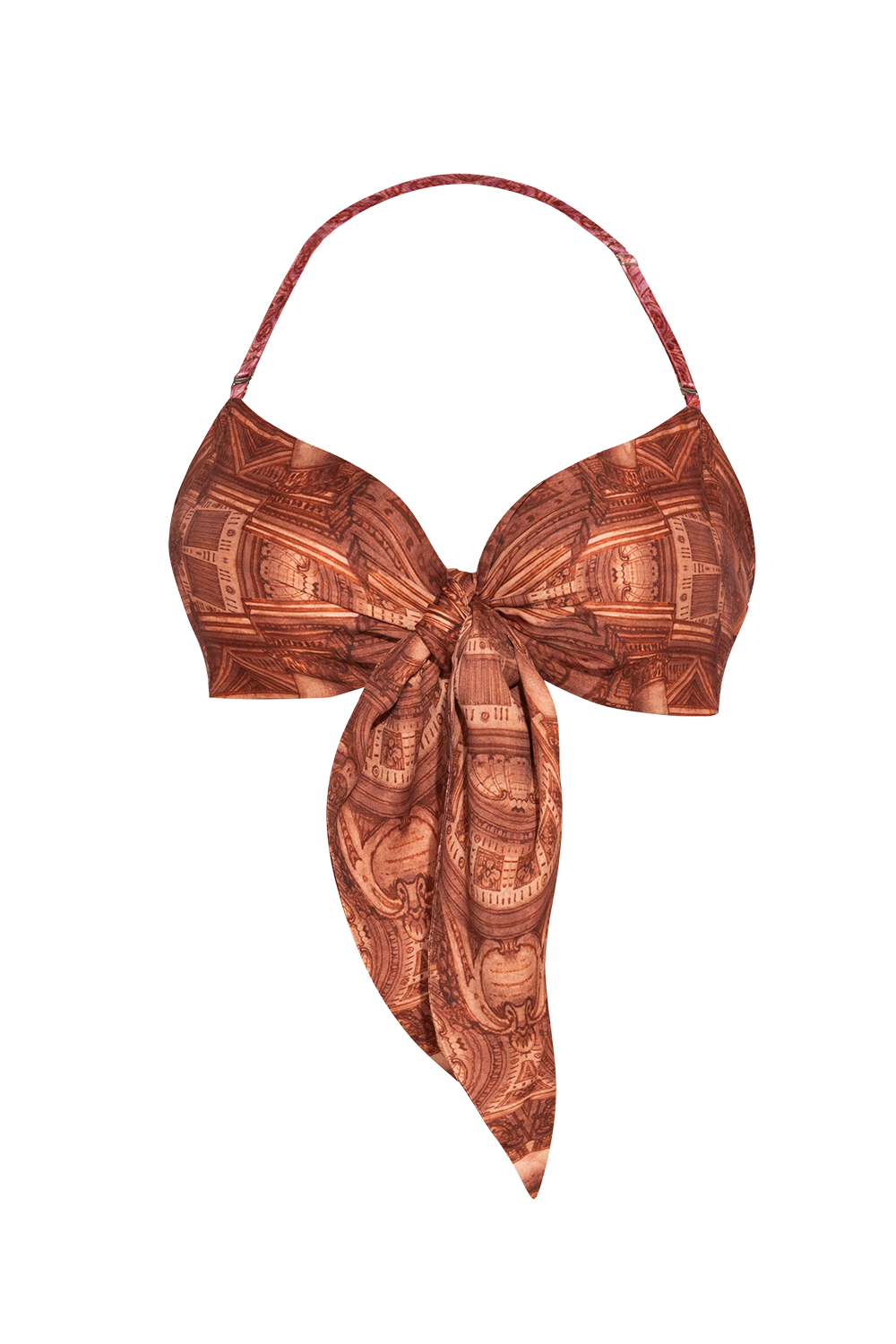 VISCOSE WRAP BUSTIER WITH FRONT TIES - ANCIENT TOWN