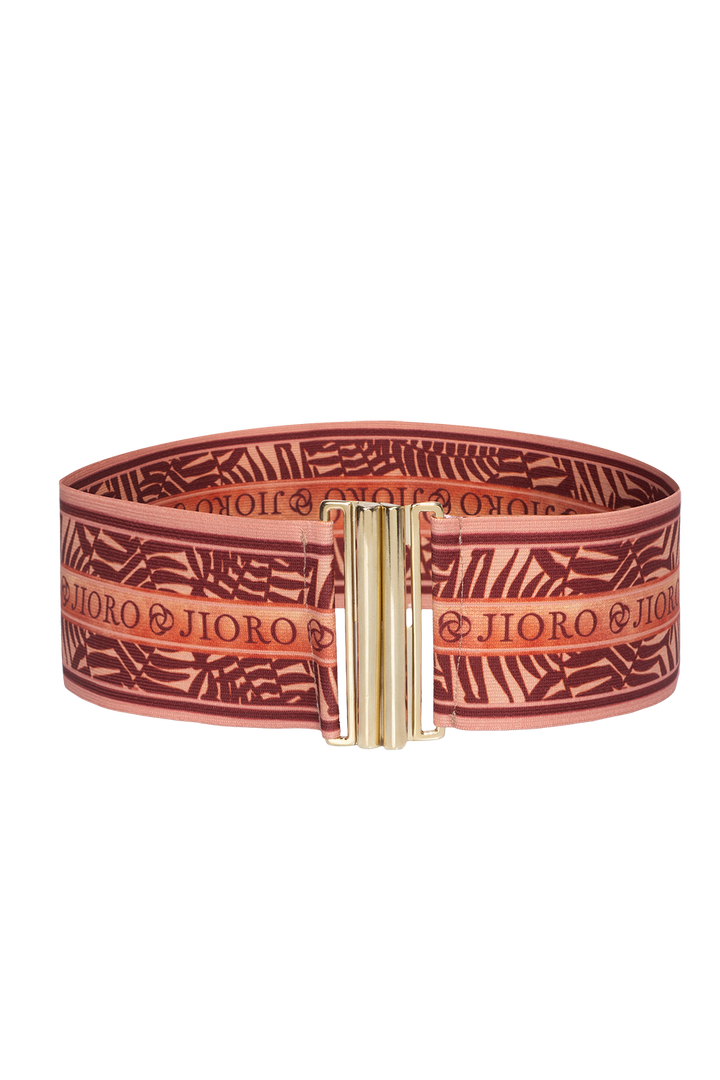 WIDE ELASTIC BELT WITH BUCKLE - PAPAYA BUTTERFLIES JIORO ЕЛАСТИЧЕН ШИРОК КОЛАН С КАТАРАМА - PAPAYA BUTTERFLIES JIORO