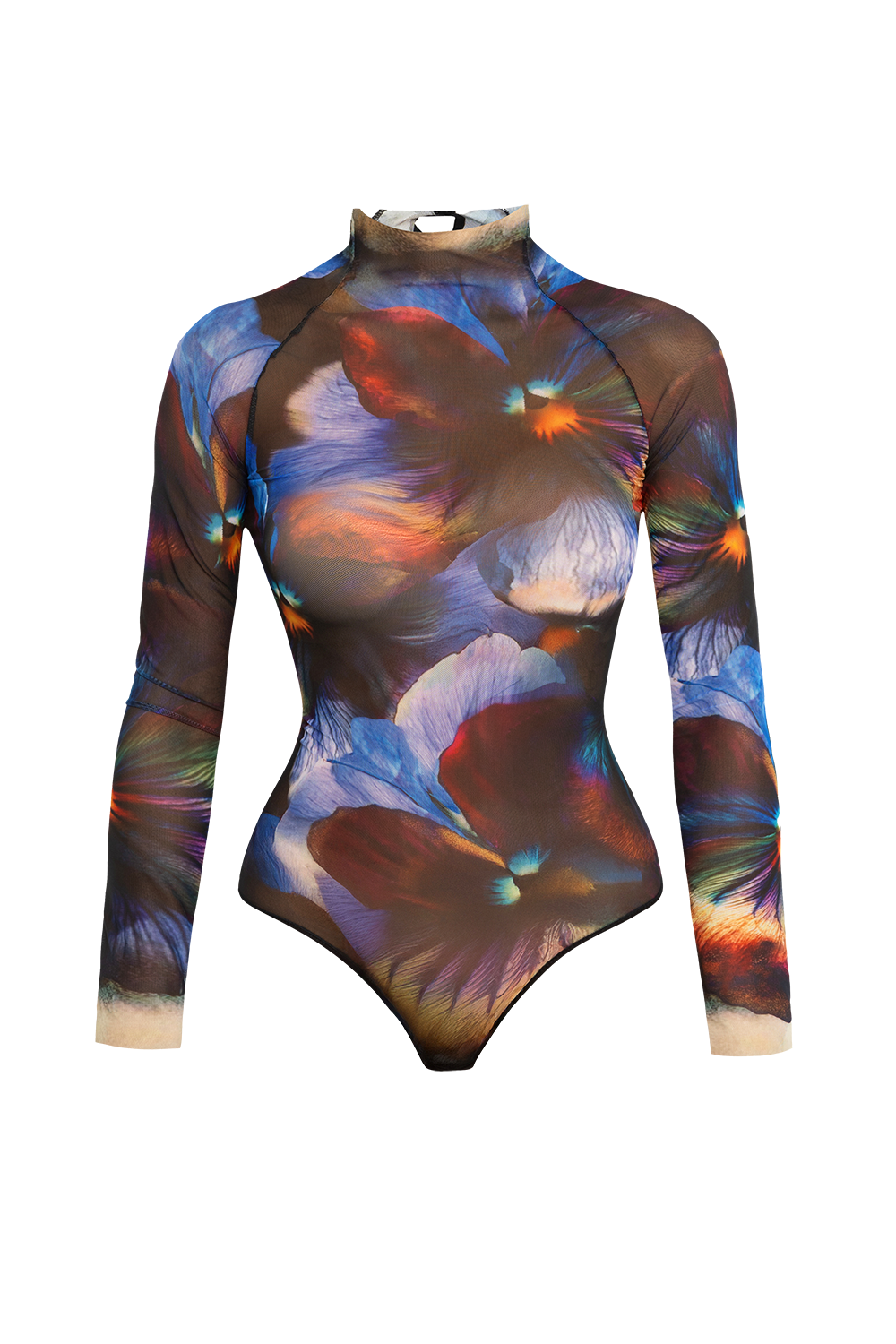 LONG SLEEVE MESH BODYSUIT - VIOLET JIORO БОДИ ОТ МРЕЖА С ДЪЛЪГ РЪКАВ - VIOLET JIORO