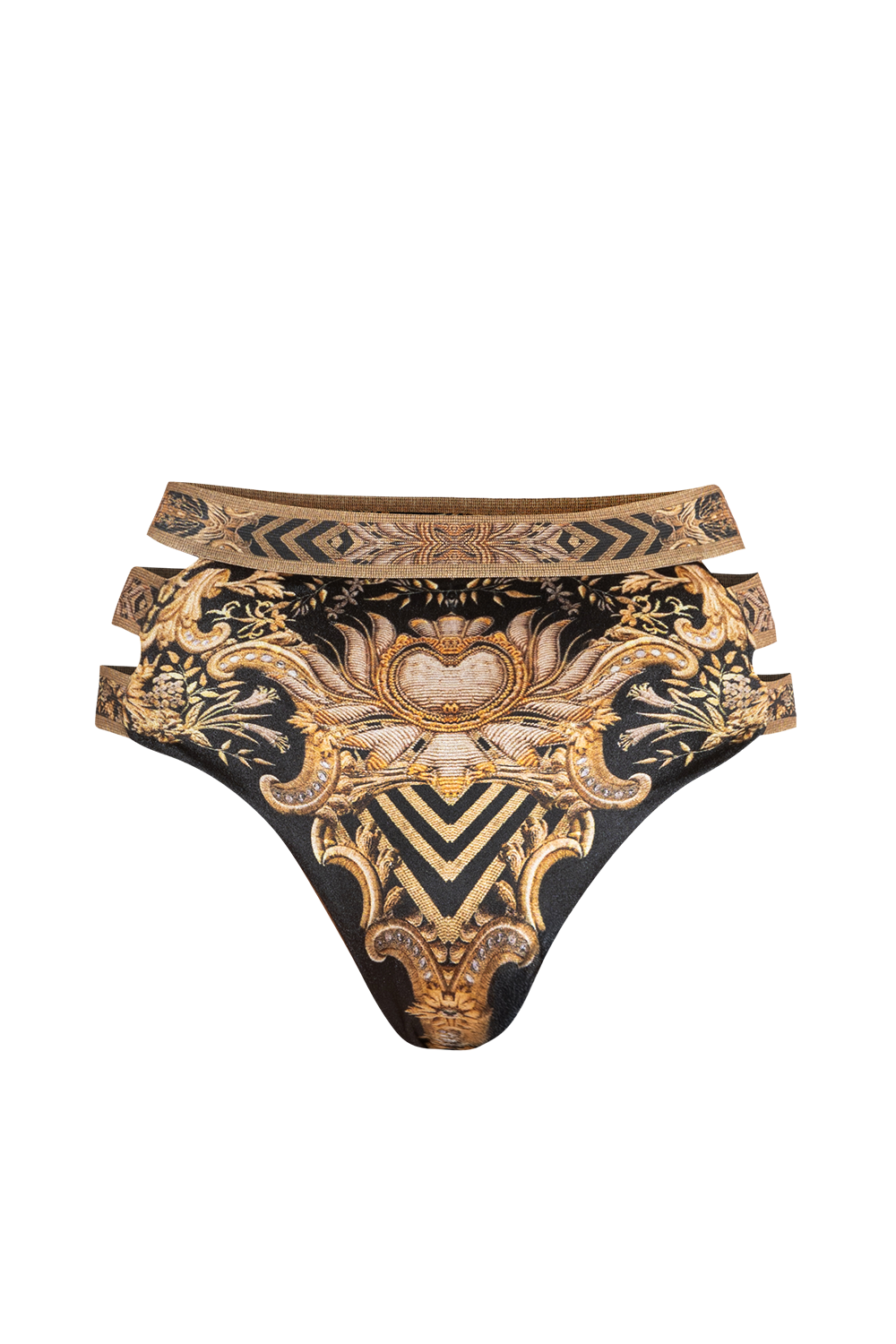 VELVET BIKINI-STYLE BOTTOM - GOLDEN STRIPES JIORO ДОЛНИЩЕ НА БАНСКИ ОТ КАДИФЕ- GOLDEN STRIPES JIORO