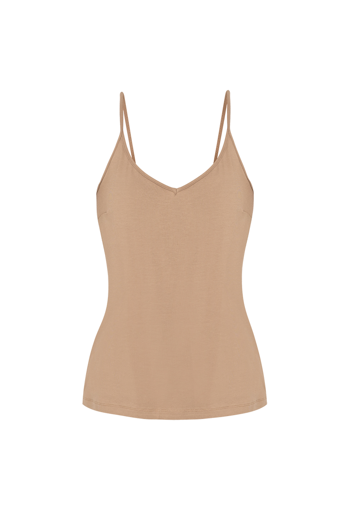 BOHEMIAN BEIGE LYOCELL BLOUSE WITH PUFF SLEEVES AND TIE-FRONT COLLAR - ESSENTIALS