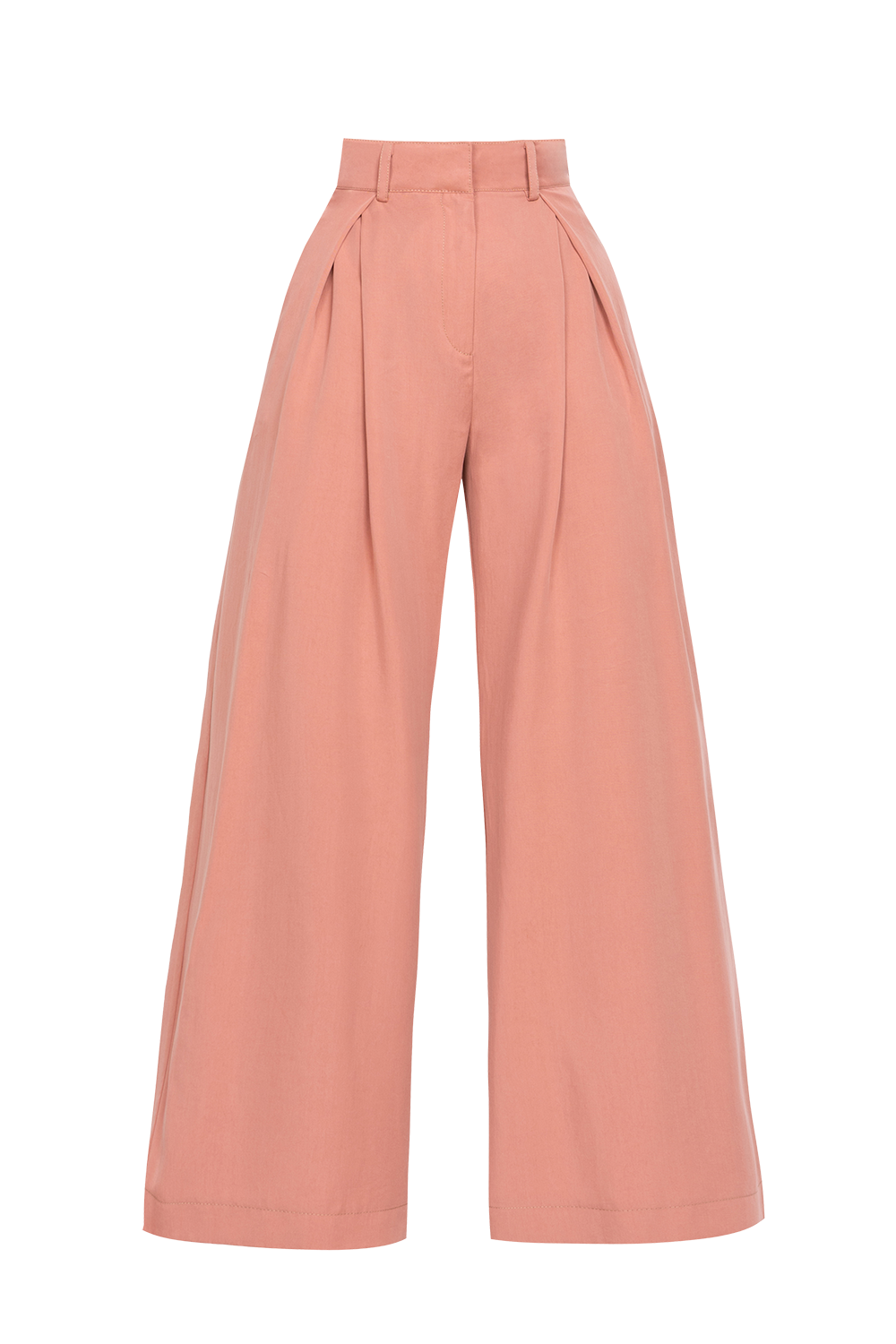 POWDER LOOSE-FIT LYOCELL PANTS WITH PLEATS - ESSENTIALS JIORO СВОБОДЕН ПАНТАЛОН ОТ ЛИОСЕЛ В ЦВЯТ ПУДРА - ESSENTIALS JIORO