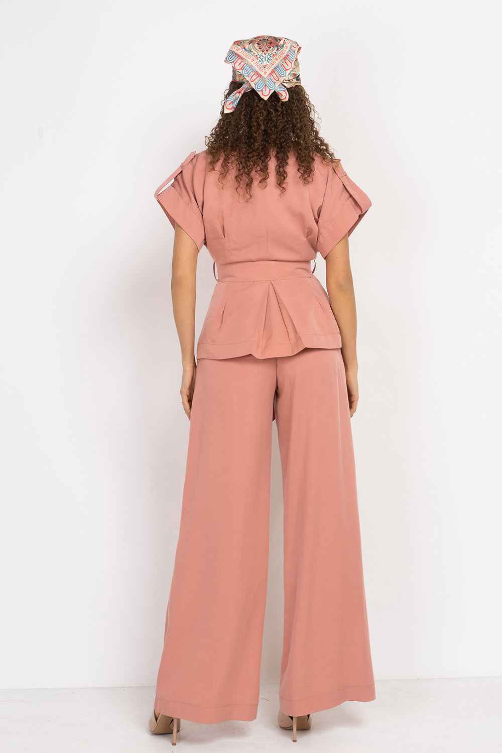 POWDER SHORT-SLEEVE JACKET WITH BELT AND LINING - ESSENTIALS