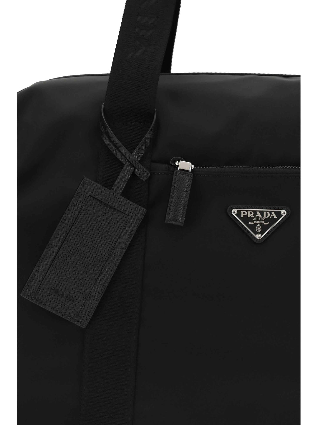 Travel Bag in Re-Nylon and Saffiano