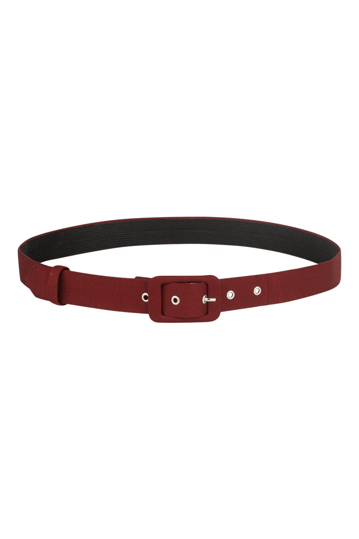 BELT IN BURGUNDY - ESSENTIALS - Fashion Roots
