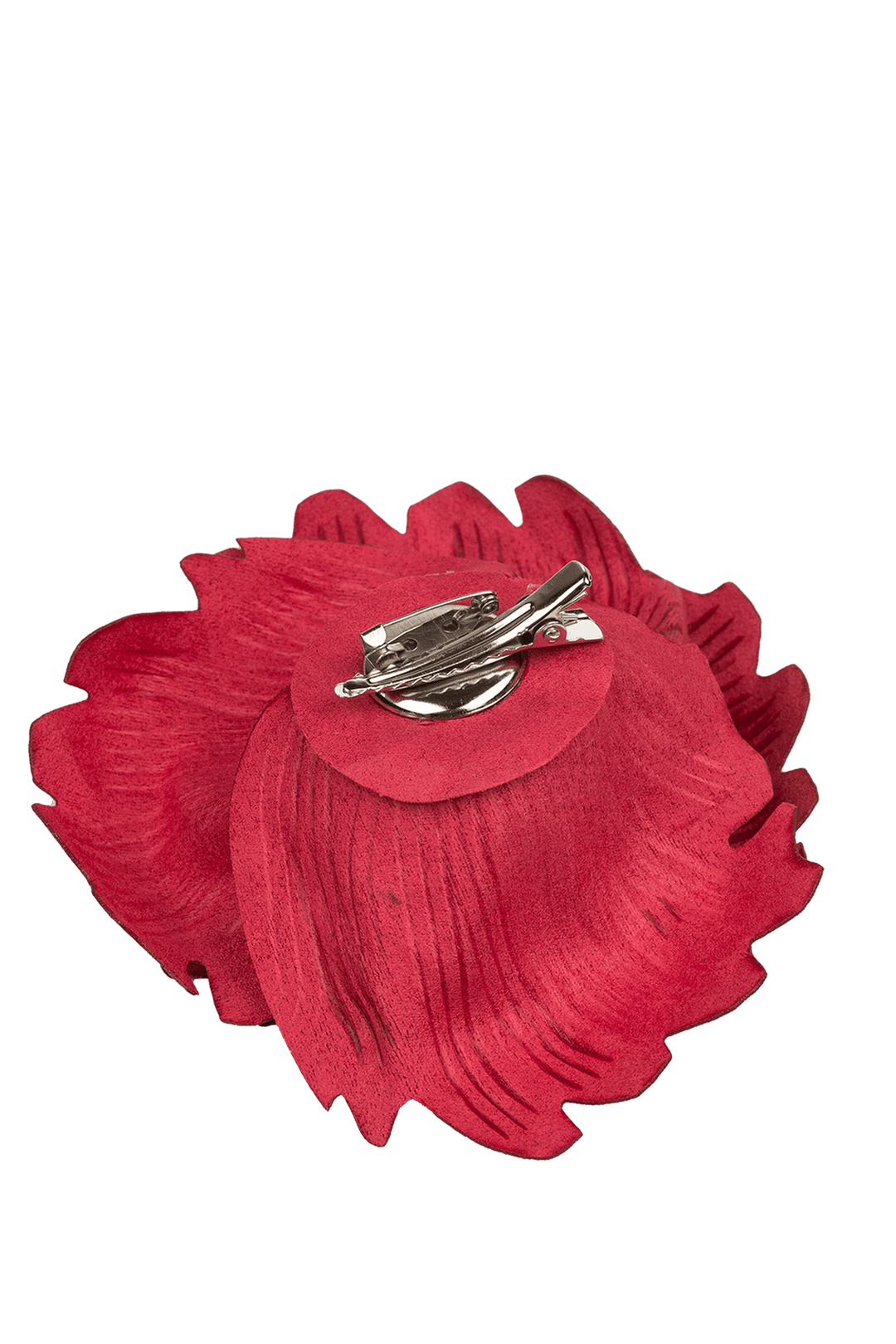 SMALL SUEDE-LOOK CYCLAMEN ROSE BROOCH - Fashion Roots