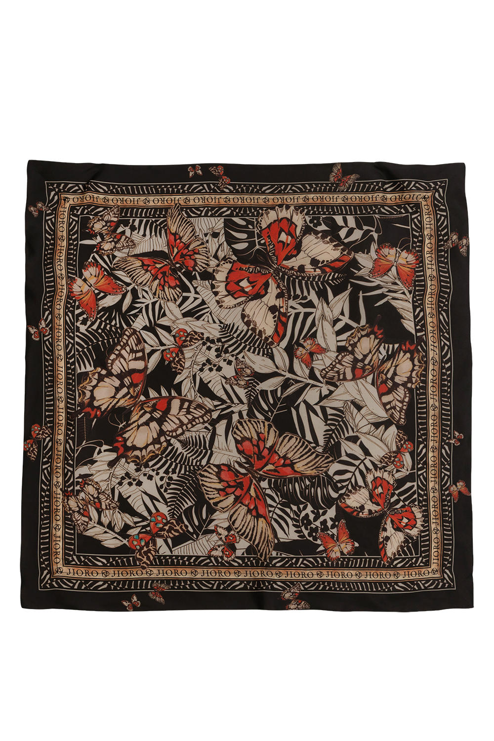 SQUARE VISCOSE HEADSCARF - MIDNIGHT BUTTERFLIES - Fashion Roots