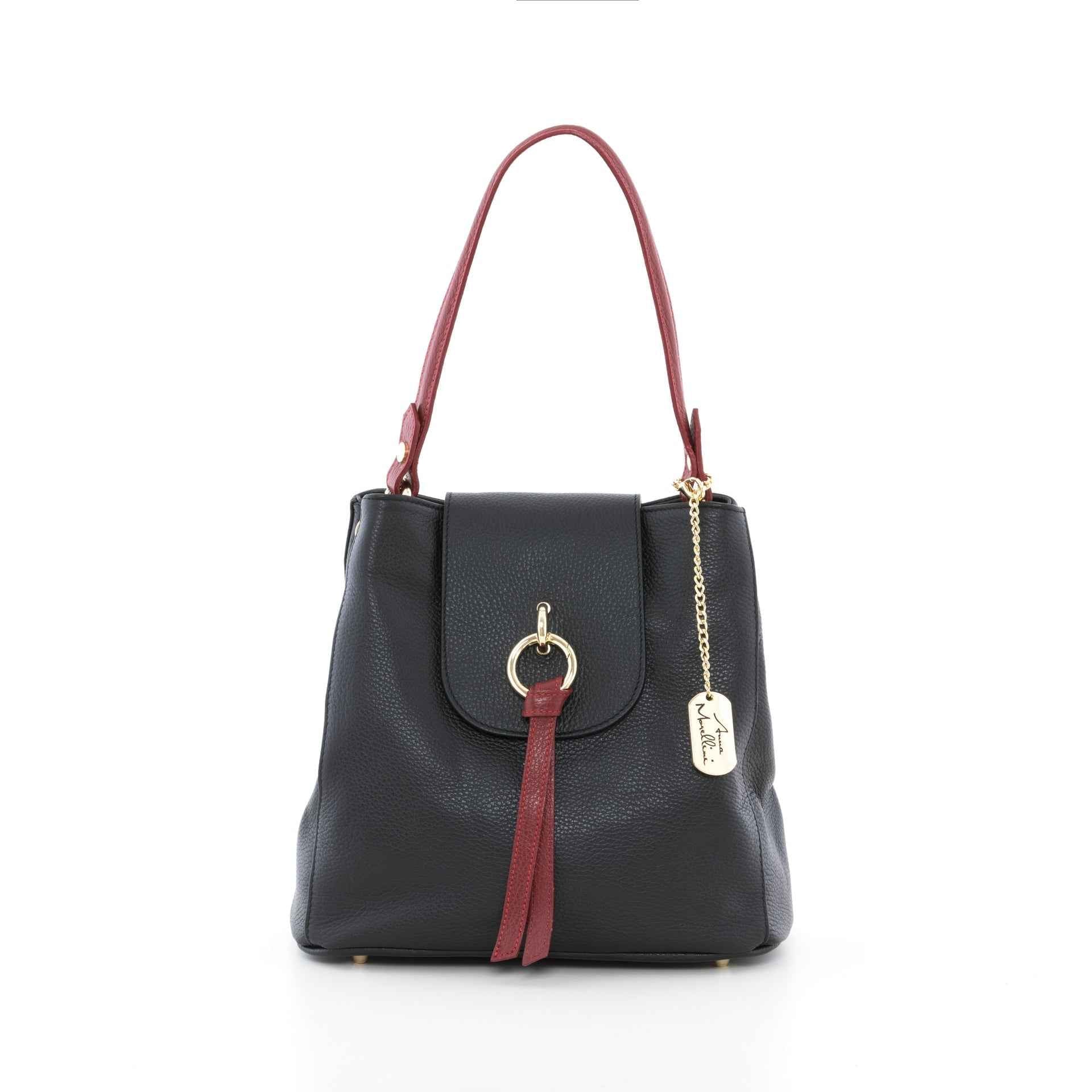 Marianna - WB390817-BLACK+BORDO (D28+D10)