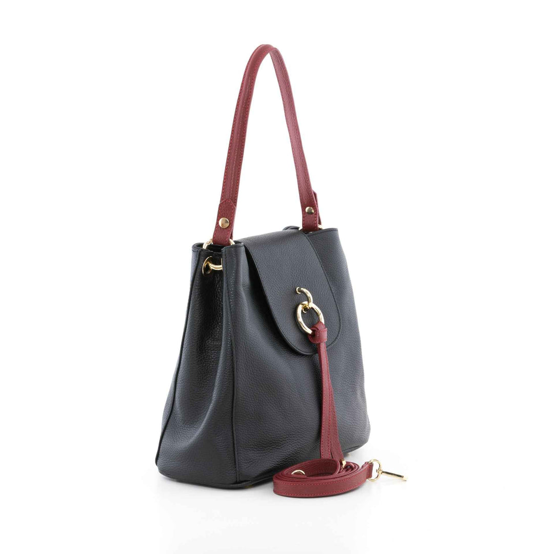 Marianna - WB390817-BLACK+BORDO (D28+D10)