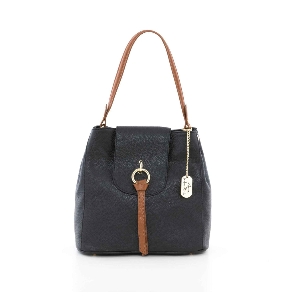 Marianna - WB390817-BLACK+ COGNAC (D28+D17)