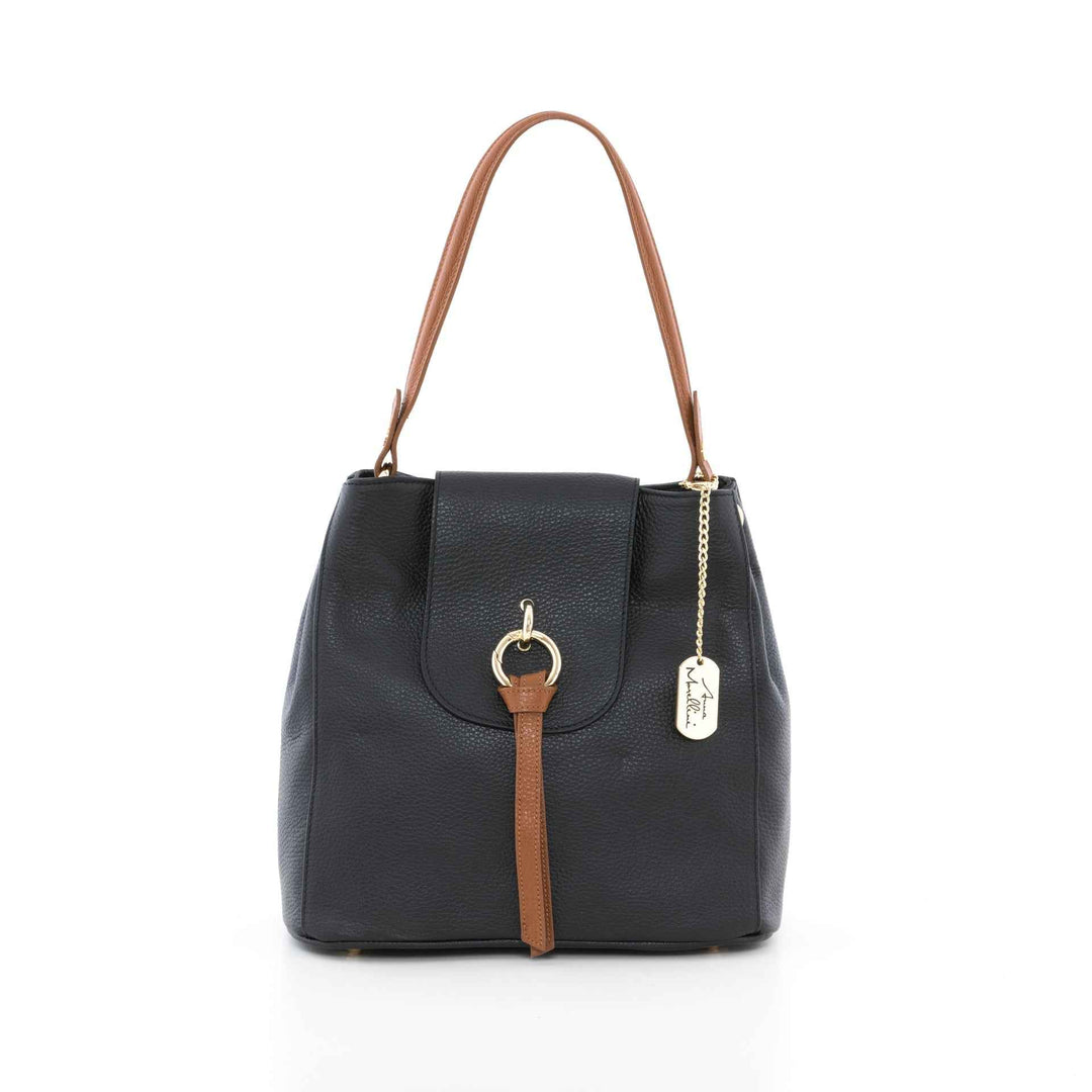 Marianna - WB390817-BLACK+ COGNAC (D28+D17)